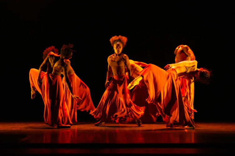 Ballet Black company performing Washa: The Burn From The Inside by Mthuthuzeli November