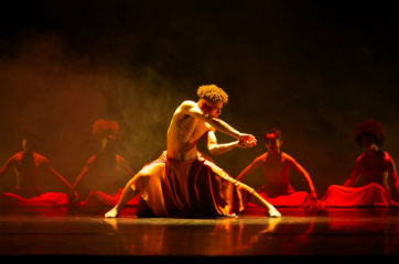 Ballet Black company performing Washa: The Burn From The Inside by Mthuthuzeli November