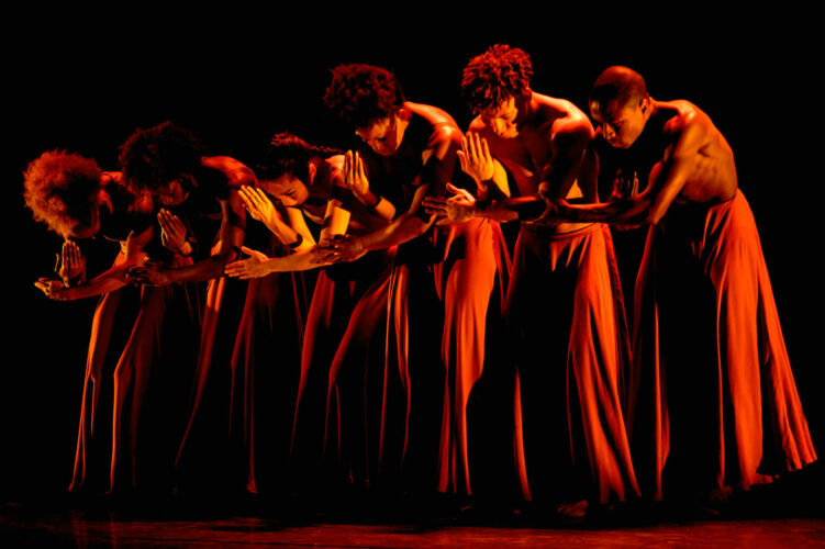 The Ballet Black company performing WASHA: The Burn From The Inside by Mthuthuzeli November