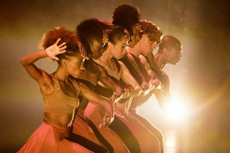 The Ballet Black company performing WASHA: The Burn From The Inside by Mthuthuzeli November